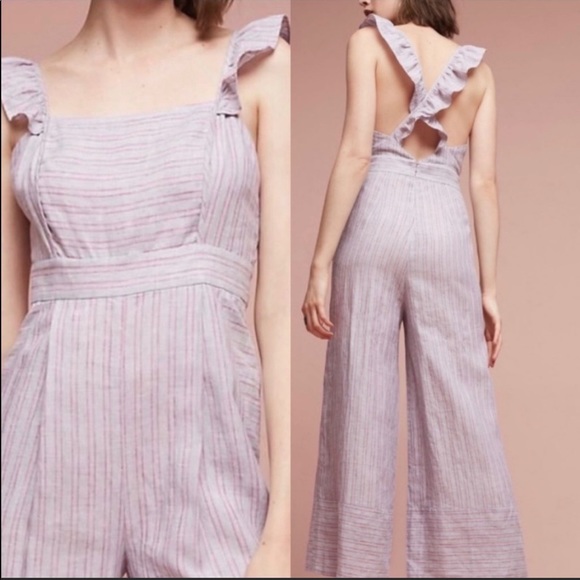 Anthropologie Nantucket Striped Jumpsuit - Picture 2 of 11